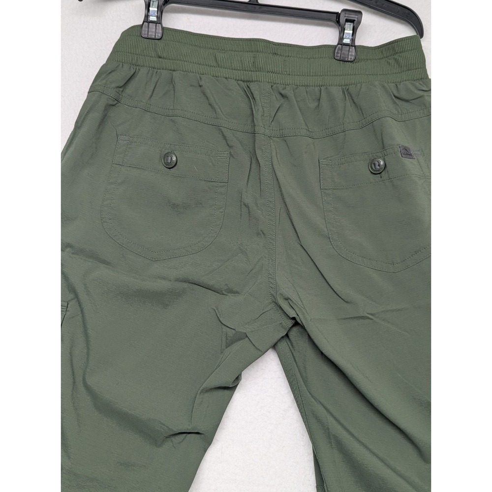 L.L.Bean Vista Camp Cargo Pants M Military Green Stretch Travel Hiking Pull On - Picture 10 of 13